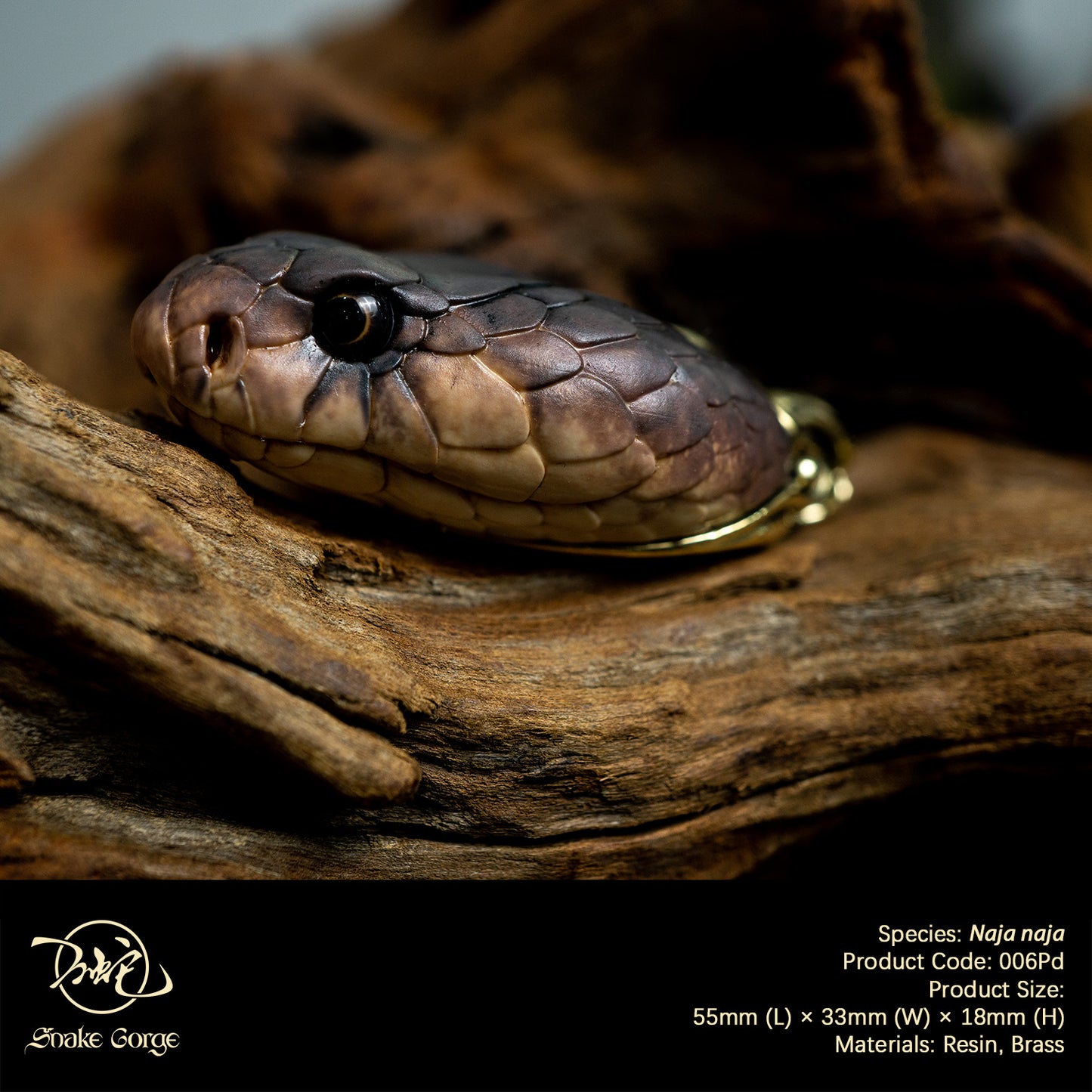 Indian Cobra/ Naja naja Head Resin Model Pendant